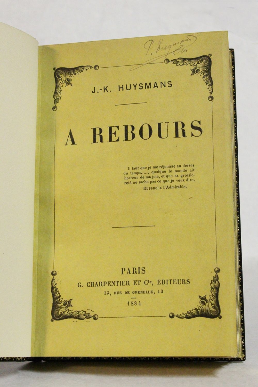 A Rebours : Huysmans, J. - Internet
